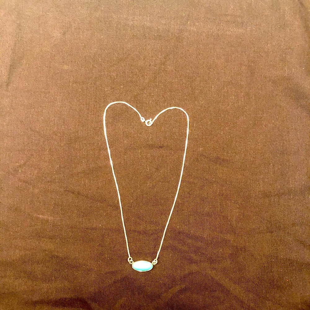 Stunning turquoise blue silver necklace